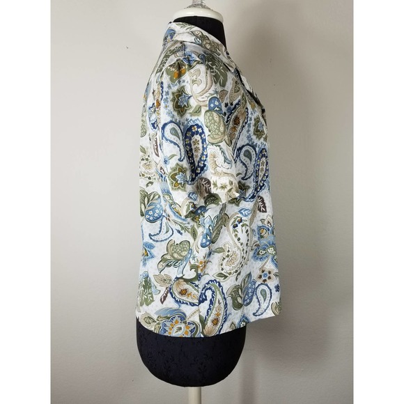 Alfred Dunner Women's Blouse Top Shirt Button Up Petite 10 Vintage - Picture 5 of 9